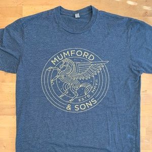 Mumford and Sons T-Shirt Men's Medium M Navy Blue